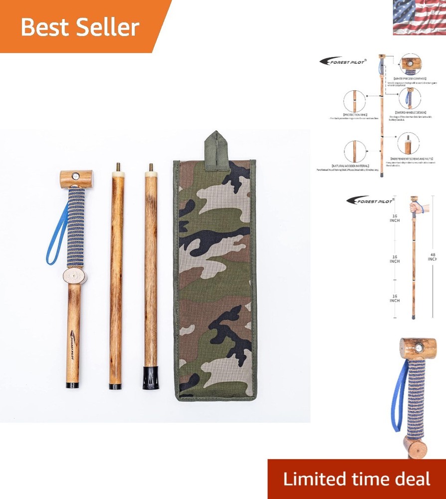 Durable Detachable Hiking Stick – 48 Inch Lightweight Design with Rubber Tip
