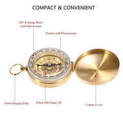 Sensitive Brass Flip Compass – Waterproof & Multi Functional ,Metal Compass