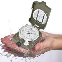 Nautical Hub Military Metal Sighting Compass, Waterproof & High Accuracy