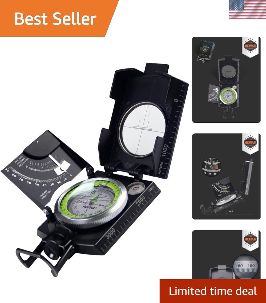 AF-4074 Military Compass for Hiking,Lensatic Sighting Waterproof,Durable,Incl…