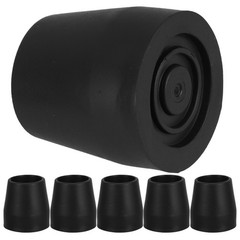 6 Pcs Non- Adhesive Tip for Crutches Non-skid Rubber Walking Cane Tips