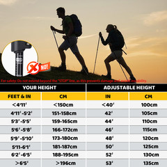 2x Collapsible Lightweight Trekking Hiking Poles Walking Sticks for Backpacking