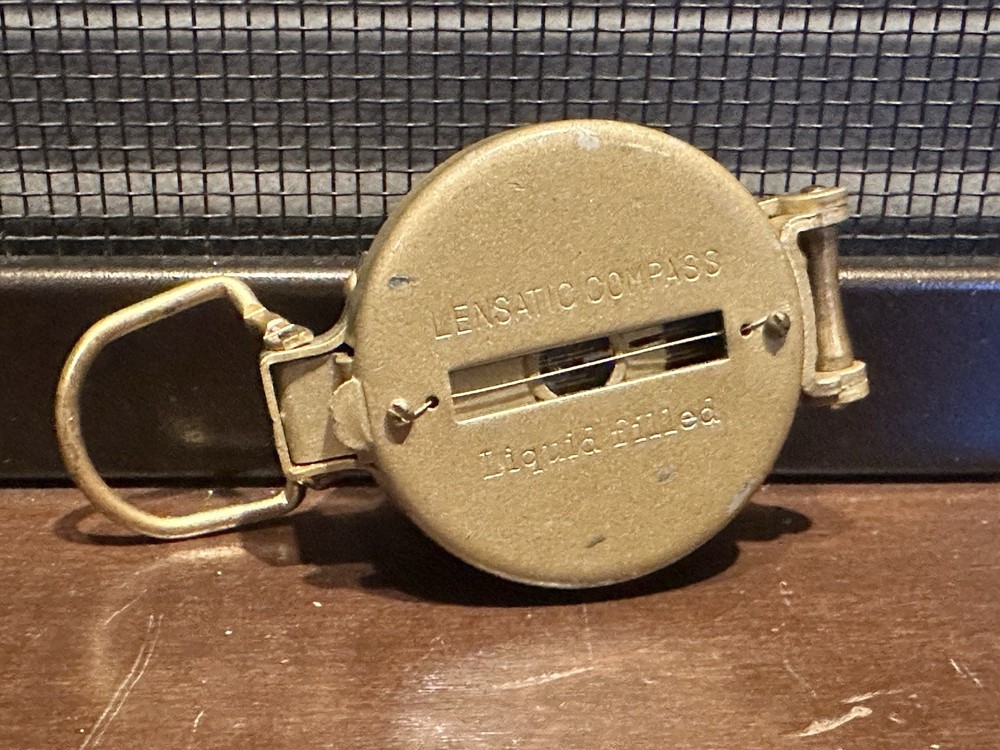 Vintage Lensatic Compass Liquid Filled Military Style Works