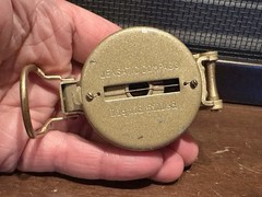 Vintage Lensatic Compass Liquid Filled Military Style Works