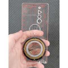 Vintage Baseplate Compass with Magnifying Glass Map Scales Hiking Orienteering
