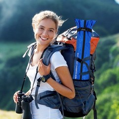 Chris.W Portable Trekking Pole Carrying Bag Storage Pouch with 28″, Blue