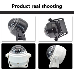 Marine Compass Boat Navigation LED Light 12V Pivot Ball Dash Mount Voyagers Gear