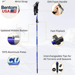 Trekking Poles Collapsible Hiking Poles – 2 Pack Aluminum Alloy 7075 Trekking St