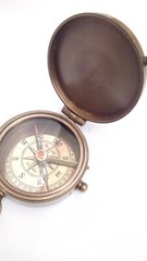 SIFAAT WORLD ”Not All Who Wander are Lost Engraved Antique Brass Pocket Compass