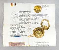 Vintage Brunton’s Pocket Transit Compass Geology Surveying Military w/Wood Box