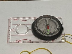 Vintage Coleman Liquid Filled Scale Hiking / Camping Map Compass Collectible