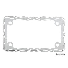 60393 Chrome Flame Motorcycle License Plate Frame 7-1/2″x4″ – 1/16″