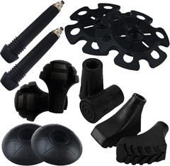 Trekking Poles Tips, Rubber Hiking Sticks End Caps Protectors Replacement Access