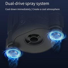 Vibrant Color Dual Drive Spray System Fan for Home and Office Aesthetics