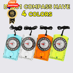 Magnetic Compass for Kids – Orienteering & Wilderness Middle-sized, clear