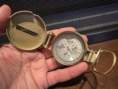 Vintage Lensatic Compass Liquid Filled Military Style Works