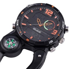 Luminous Climbing Watch with and Carabiner Hook for Outdoor Activities