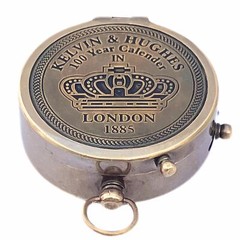 Vintage Brass Compass w/ 100-Year Calendar – Classic Navigation Tool