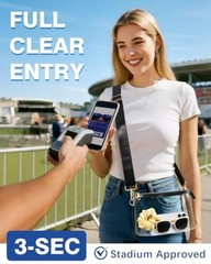 Clear Bag for Stadium Events, Clear Purses for Women Stadium Crossbody, A16