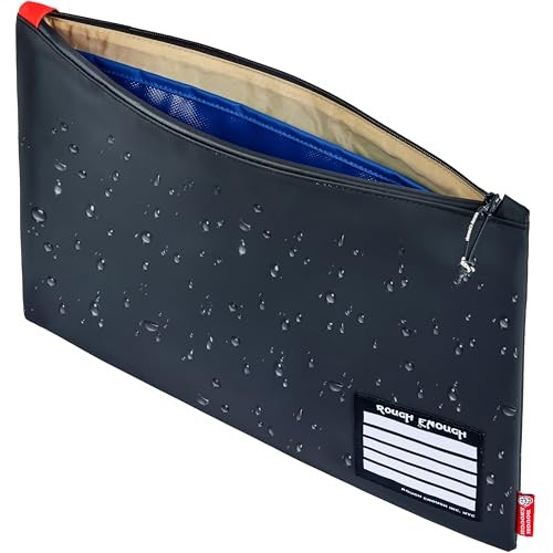 Rough Enough Important Document Organizer Holder Bag File Folder Zipper Pouch
