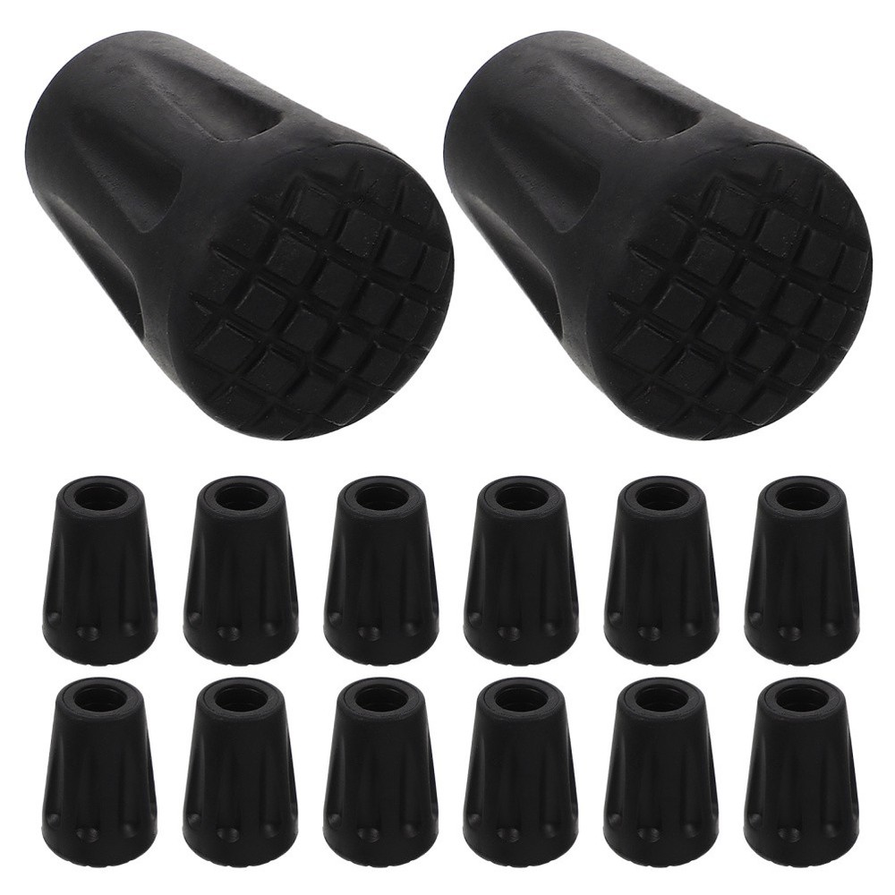 20 Pcs Anti-slip Pad for Hiking Sticks Replacement Rubber Cane Tips Walking