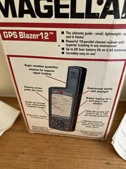 Magellan GPS Blazer 12 Satellite Navigator Outdoors Hiking w/Box & Manual TESTED