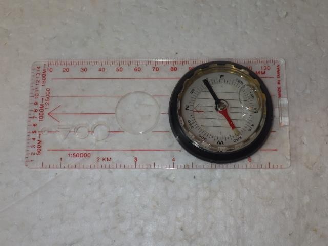 COMPASS LIQUID FILLED RULER RULE MAGNIFIER +