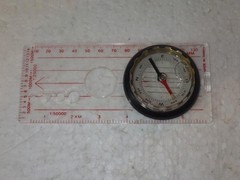 COMPASS LIQUID FILLED RULER RULE MAGNIFIER +