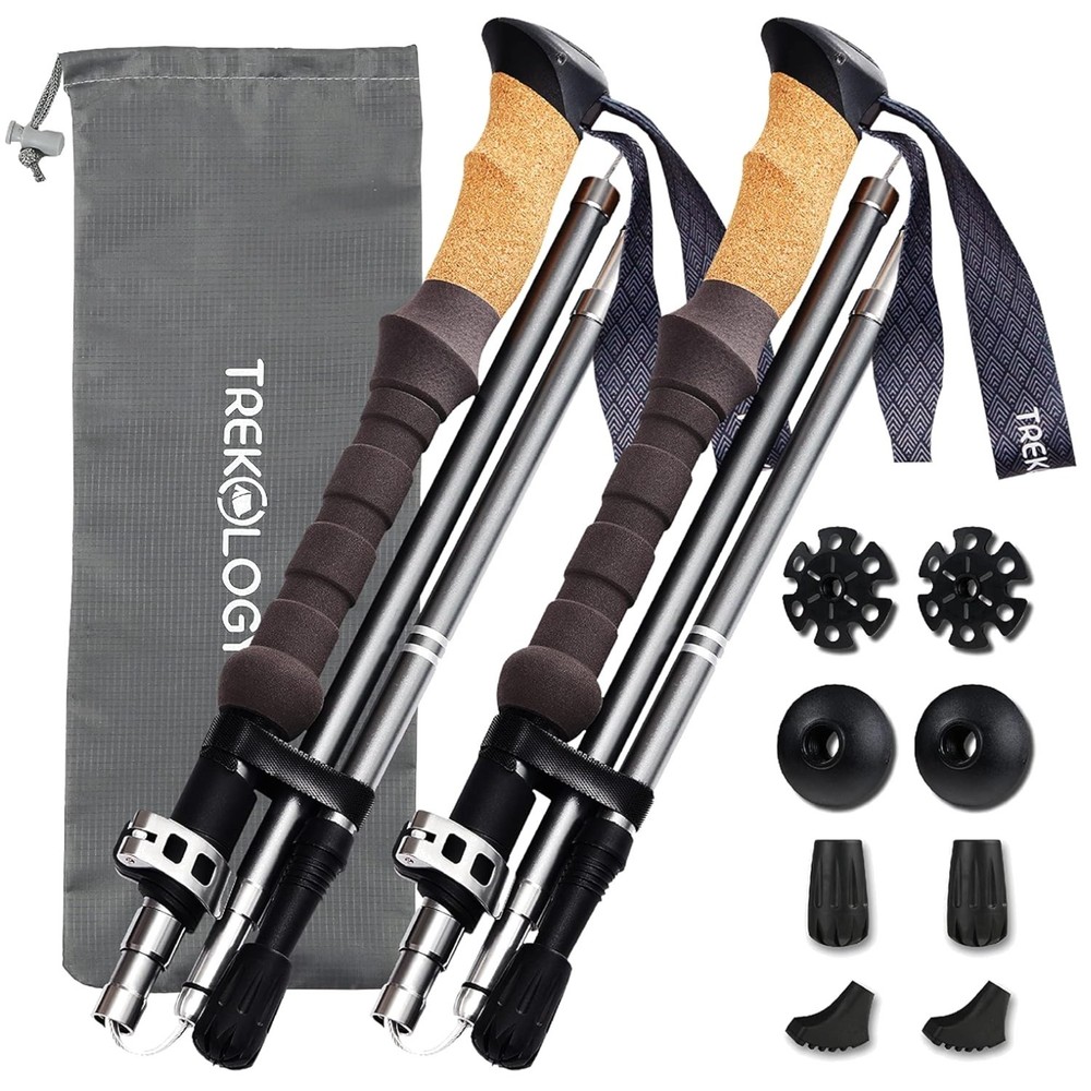 Lightweight Cork Grip Trekking Poles