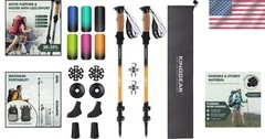 2pc Trekking Poles – Adjustable 7075 Aluminum with Flip Lock & Cork Grip