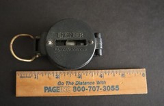 Engineer Lensatic Compass Black Plastic Hiking Backpacking Display