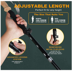 Folding Trekking Poles 2-pc Ultra Compact Hiking Poles for Men & Women New