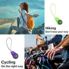 Mini Compass for Kids Keychain, Small Bulk Multi-Color Outdoor Camping 12 Pcs