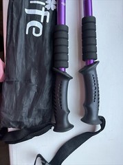 The Fit Life Trekking Poles Telescopic Walking Sticks Hiking Purple with bag