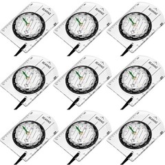 9 Pieces Orienteering Compass Hiking Backpacking Camping Compass Map Reading …