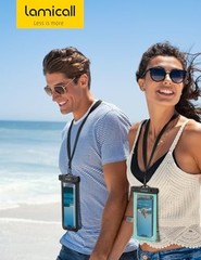 2Packs Waterproof Pouches, Beach Vacation Essentials for Wemen Black & Green