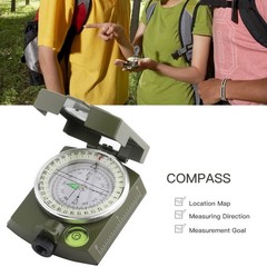Outdoor Military Sighting Luminous Lensatic Waterproof Compass Army Green