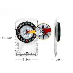 10.5cm for acrylic Map Scale with For COMPASS Support for Outdoor Navigation