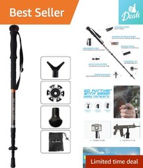 G2 GO2GETHRE Multipurpose Telescopic Trekking Pole – Strong Aluminum 53″