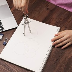 – Professional Compass for Geometry, Extra Lead, Metal Compass, Compass, Compass