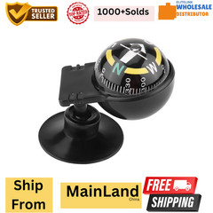 Car Compass Automotive Compass Ball Adjustable Dashboard Mounted for Hiking