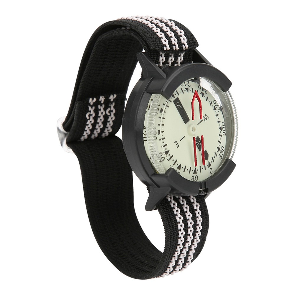 Adjustable Waterproof Compass Watch For Diving Camping FOVX