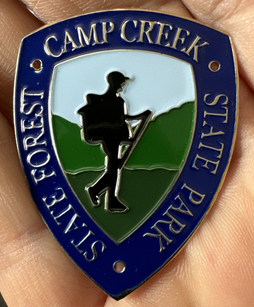 Camp Creek State Park Resort West Virginia Hiking Staff Stick Medallion NEW WV