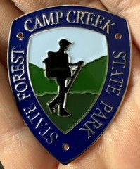 Camp Creek State Park Resort West Virginia Hiking Staff Stick Medallion NEW WV