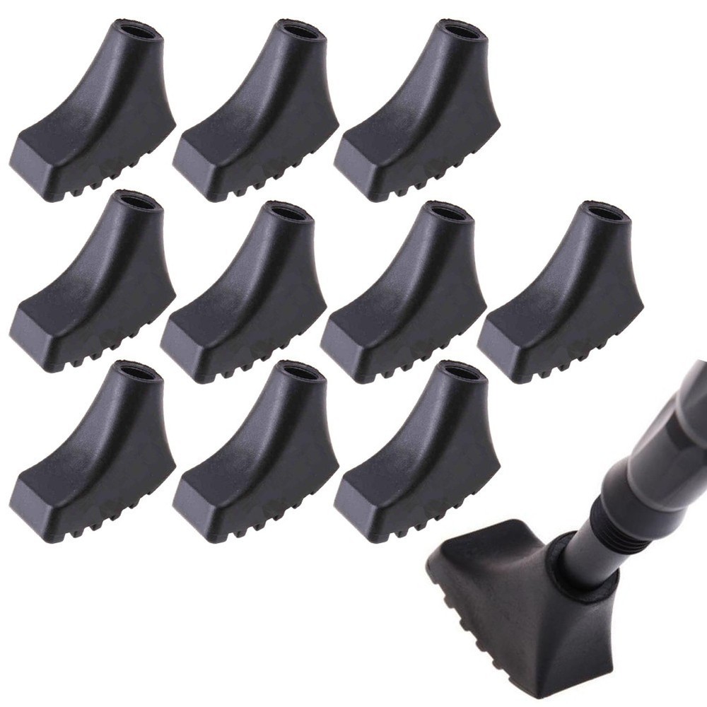 Trekking Pole Anti Slip Cover 10pcs Rubber Mud Protector for Hiking Poles