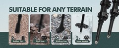 TPC 100% Carbon Fiber Hiking Poles, Telescopic Retractable Nordic Trekking