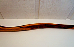 Wood Walking Stick 35.5″ Vintage Handmade Wood Snake Look💙
