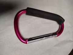 6 1/4 in Large Aluminum Carabiner Snap Hook w Soft Foam Grip