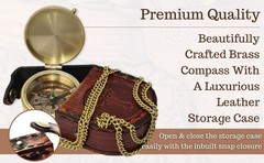 Brass Compass Engraved Religious Scripture Verse Gift Baptism Graduation Day