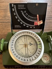 Konus 4075 Konustar-11 Metal Compass, Liquid Filled w/ Clinometer, Green Italian